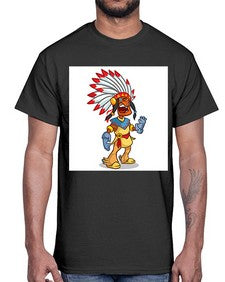 Thnksgvngindian 254#- cartoon general- Cotton Tee