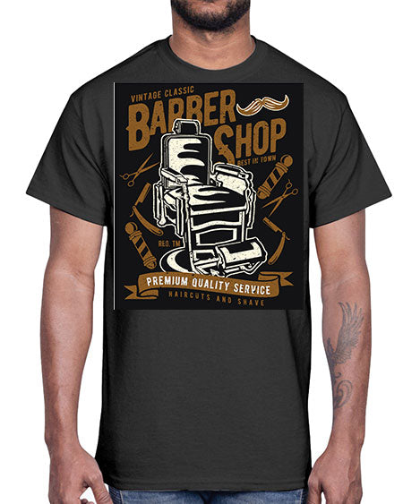 Vintage Barber Shop1597#- barber- Cotton Tee