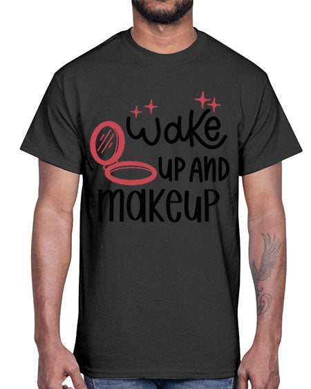 Wake up and Makeup Style 7#-makeup Cotton Tee