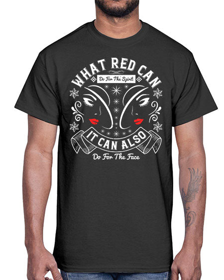 What red can do for the spirit it can also do for the face Style 175#-makeup Cotton Tee