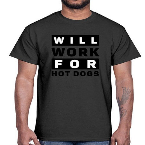 Will Work For Style 1#- dogs- Cotton Tee