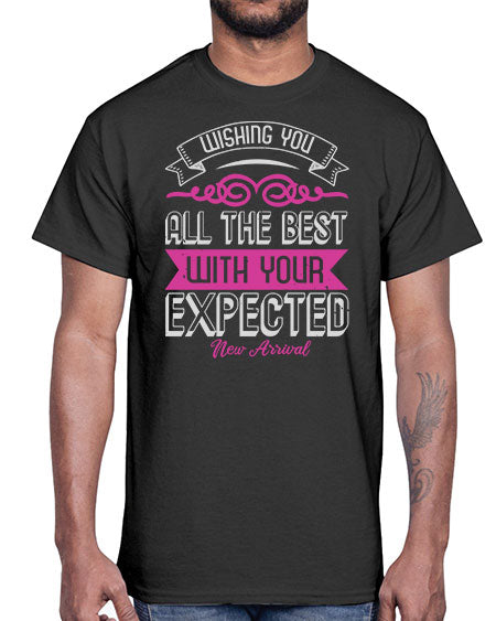 Wishing you all the best on your new arrival Style 240#- baby shower- Cotton Tee