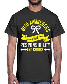 With awareness come responsibility and choice Style 5#- Self awareness- Cotton Tee