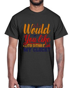 Would you like to start my clock 168#- chess- Cotton Tee