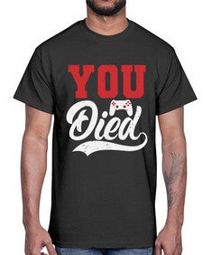 YOU DIED 56#- video games- Cotton Tee
