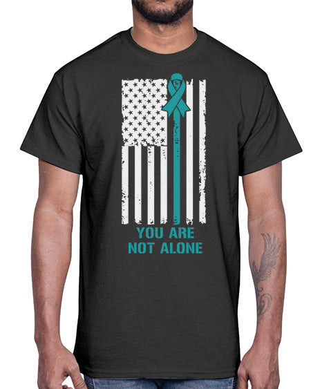 You Are Not Alone PTSD 1#- PTSD- Cotton Tee