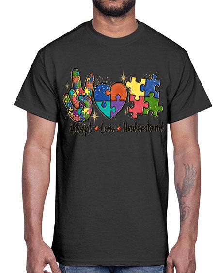 accept love understand 2#- autism- Cotton Tee