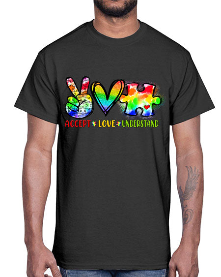 accept love understand- autism- Cotton Tee