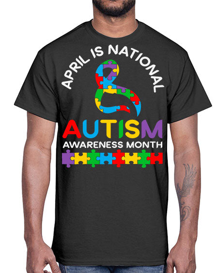 april is national autism awareness 3#- autism- Cotton Tee