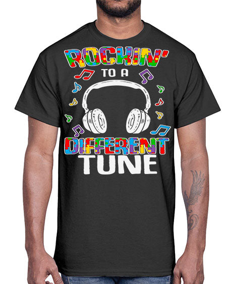 autism game rocking to a 23#- autism- Cotton Tee