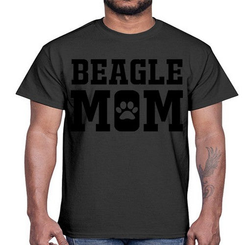 beagle mom 54#- dogs- Cotton Tee