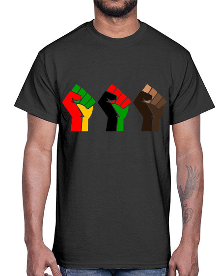 black power fists 196#- black words and phrases- Cotton Tee