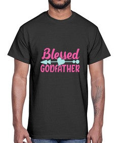 blessed godfather 102#- god parent- Cotton Tee