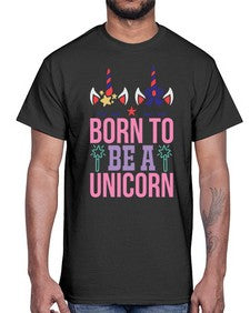 born to be a unicorn 70#- unicorn- Cotton Tee