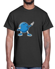 bowling ball dabbing bowling 276#- bowling- Cotton Tee