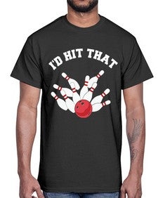 bowling id hit that 11#- bowling- Cotton Tee