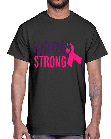 brave strong Style 15#- breast cancer- Cotton Tee