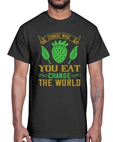 change what you eat change the world 81#- vegan- Cotton Tee