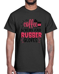 coffee scrubs and rubber gloves Style Style 667#- nurse- Cotton Tee