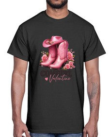 cowgirl valentine cupid valentine 352#- western- Cotton Tee