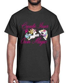 create your own magic 84#- unicorn- Cotton Tee