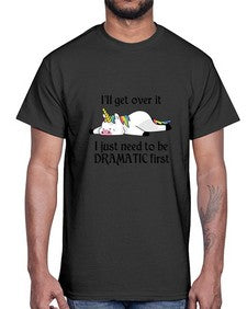 dramatic unicorn 96#- unicorn- Cotton Tee