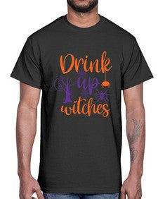 drink up witches 40#- witch- Cotton Tee