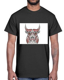 ethnic bull 418#- mandala- Cotton Tee