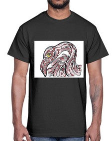 ethnic flamingo 423#- mandala- Cotton Tee