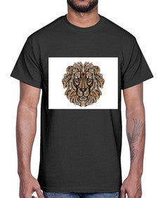 ethnic lion 430#- mandala- Cotton Tee