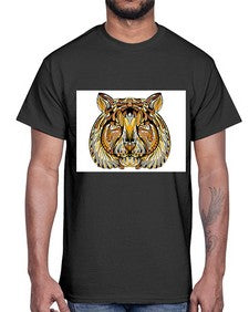 ethnic tiger 439#- mandala- Cotton Tee