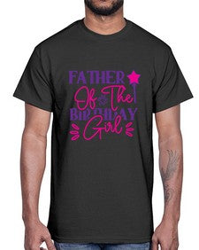 father of the birthday girl 132#- unicorn- Cotton Tee