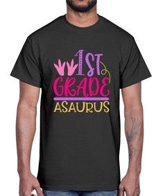 first grade asaurus 117#- first grade- Cotton Tee