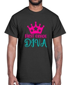 first grade diva 128#- first grade- Cotton Tee