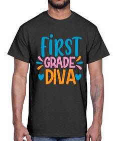 first grade divaaa 130#- first grade- Cotton Tee