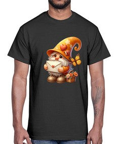 gnome with butterfly 09#- gnome- Cotton Tee