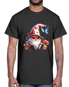 gnome with butterfly 13#- gnome- Cotton Tee