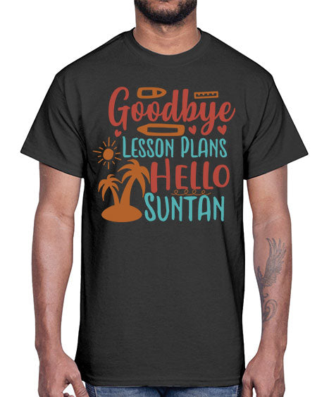 goodbye lesson plans hello summer 104#- summer- Cotton Tee