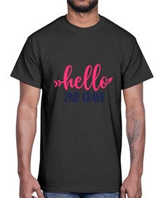 hello second grade 323#- second grade- Cotton Tee