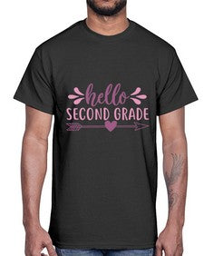 hello second grade 324#- second grade- Cotton Tee