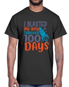 i blasted on my way through one hundred days 357#- one hundred days- Cotton Tee