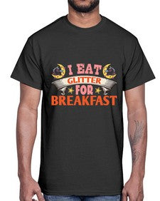 i eat glitter for breakfast 179#- unicorn- Cotton Tee
