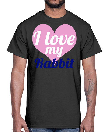 i love my rabbit- rabbit- Cotton Tee