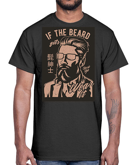 if the beard fits wear it cs 151#- bears - animals- Cotton Tee