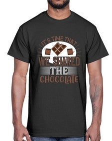 its time that we shared the chocolate 289#- chocolate- Cotton Tee