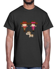 little cowboys 736#- western- Cotton Tee