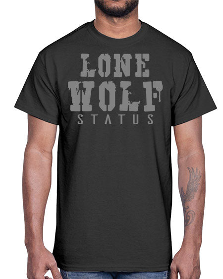 lone wolf status- wolf- Cotton Tee