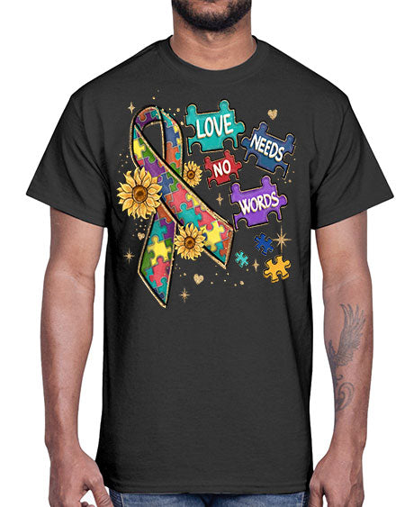 love needs no words- autism- Cotton Tee