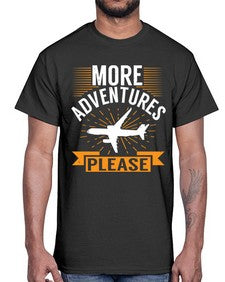 more adventures please  32#- airplane- Cotton Tee