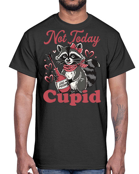not today cupid 31#- raccoon- Cotton Tee